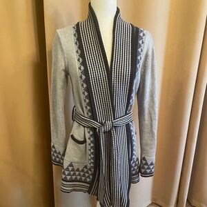 NEW! QSW Quiksilver Shawl Collar Knit Belted Cardigan Sweater Size XS